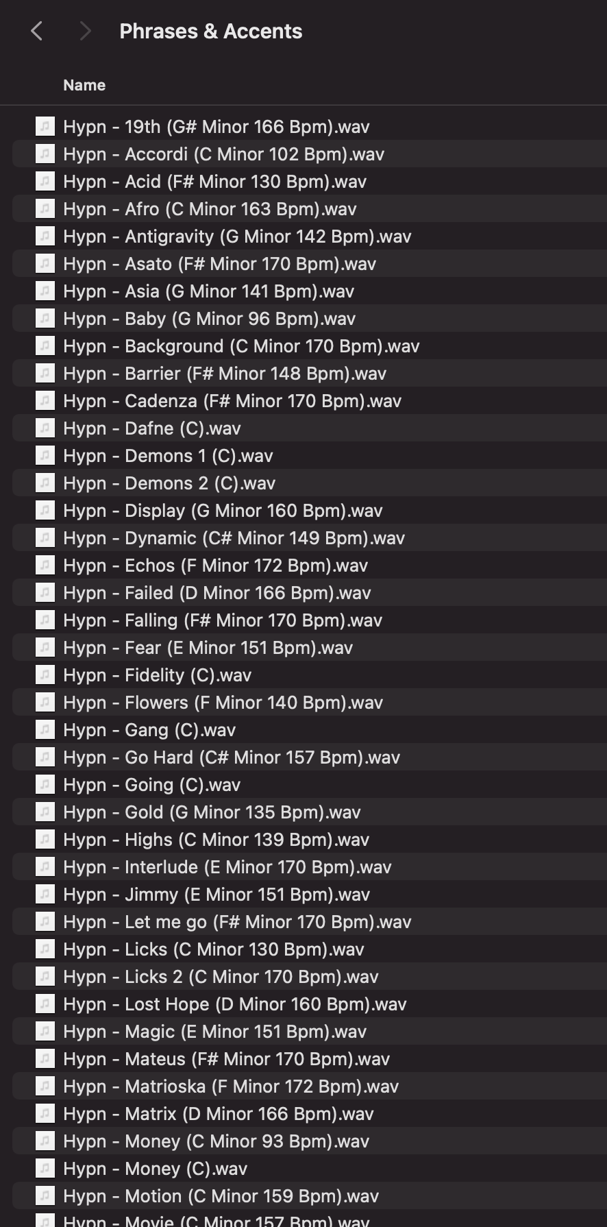 Hypn Rivals Phrases & Accents Finder Preview