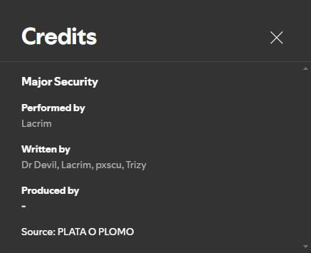 Lacrim - Major Security Credits